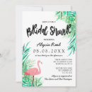 Search for green leaves bridal shower invitations White