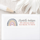 Search for rainbow return address labels Baby shower
