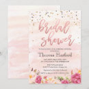 Search for gold confetti bridal shower invitations Floral