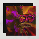 Search for purple masquerade invitations Gras