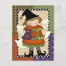 Search for halloween patterns postcards Witch