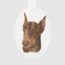 Search for red doberman christmas tree decorations Dobie