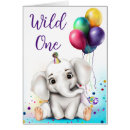 Search for cute zoo animals birthday cards Wild one