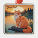 Search for orange cat christmas tree decorations Pets