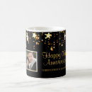 Search for gold anniversary mugs Black and gold