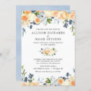 Search for blue and coral wedding invitations Orange