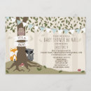 Search for woodland creatures baby shower invitations Forest