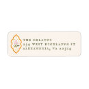 Search for orange flower return address labels Pink