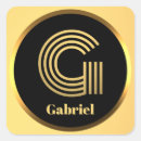 Search for letter g monogram stickers Black