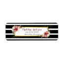 Search for black and white stripes return address labels Girly