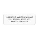 Search for simple black and white return address labels Chic