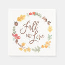 Search for fall in love napkins Watercolor