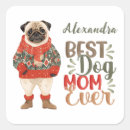 Search for pug dog stickers Watercolor