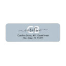 Search for blue monogram return address labels Classic