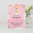 Search for giraffe baby shower invitations Rainbow