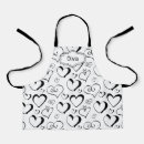 Search for black craft aprons Black and white