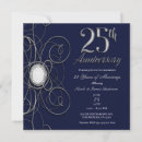 Search for navy silver anniversary invitations Party