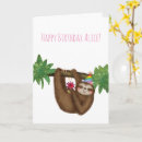 Search for sloth birthday cards Cute
