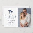 Search for palm tree wedding save the dates Coastal