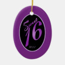 Search for purple oval christmas tree decorations Black