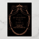 Search for black rose gold quinceanera invitations Tiara