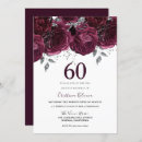 Search for maroon 60th birthday invitations Elegant