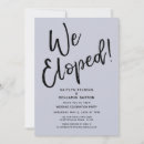 Search for eloped invitations Dusty blue