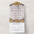 Search for wood grain wedding invitations Sunflowers
