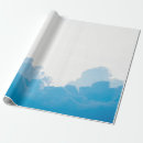Search for blue sky and white clouds wrapping paper Vintage