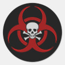 Search for black and red skull stickers White