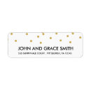 Search for gold confetti return address labels Polka dots