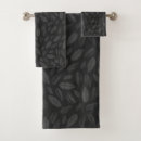 Search for leaf pattern bath towels Black