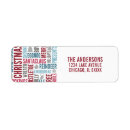 Search for words return address labels Merry christmas