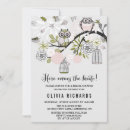 Search for owl bridal shower invitations Pink