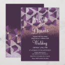 Search for purple glitter wedding invitations Modern
