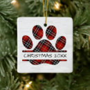 Search for red and black plaid christmas tree decorations Cat