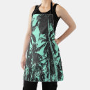 Search for blue palm tree aprons Tropical