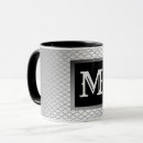 Search for silver metallic mugs Monogrammed