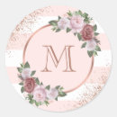 Search for pink rose monogram stickers Birthday