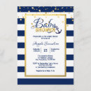 Search for navy blue stripes baby shower invitations Trendy