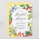 Search for summer fruit bridal shower invitations Watercolor
