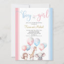 Search for pink blue elephant gender reveal invitations He or she