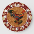 Search for farm style clocks Rooster