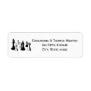 Search for chess piece return address labels Chessboard