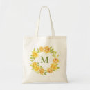 Search for floral wreath tote bags Initial