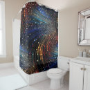 Search for silver stars shower curtains Black