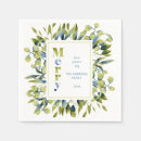 Search for blue christmas napkins Merry