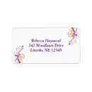 Search for purple and orange return address labels Modern
