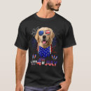 Search for 4th of july golden retriever tshirts Flag