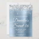 Search for blue and silver sweet 16 invitations Daughter